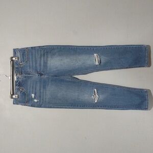 Straight Leg Vanilla Star Size 11 Distressed Ankle Jean Stretch Skinny